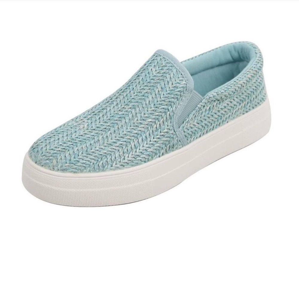 Soda Woven Slip-On Sneakers - Light Blue